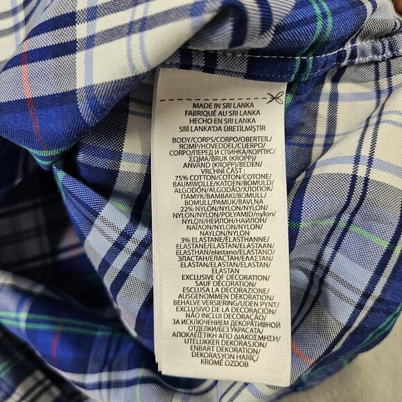 Ralph Lauren Classic Fit Performance Shirt Mens Medium Stretch Button Up Plaid - Picture 6 of 9